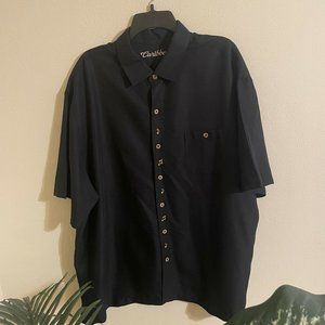 *SOLD* Caribbean “Sax On The Beach” Embroidered Button Up shirt Size XXL